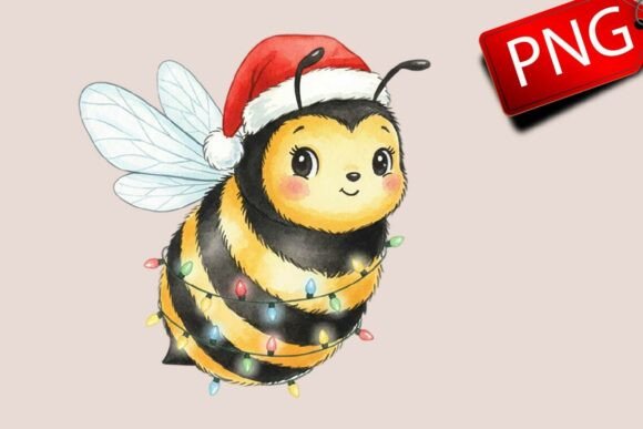 Bee Christmas Sublimation Illustrations Review