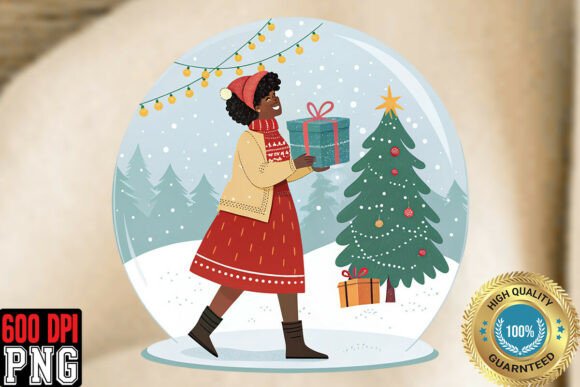 Black Woman Christmas Clipart PNG: A Review for Illustrations and Crafting