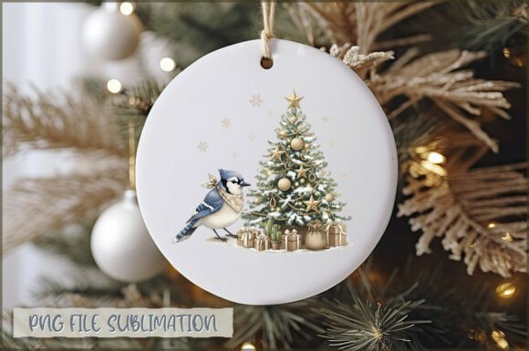 Blue Jay Christmas Ornament PNG Review