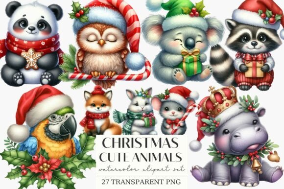 Christmas Cute Animals Clipart PNG Graph: A Designer’s Review