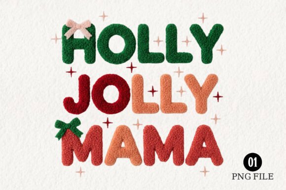 Christmas Faux Yarn Crochet Holly Jolly