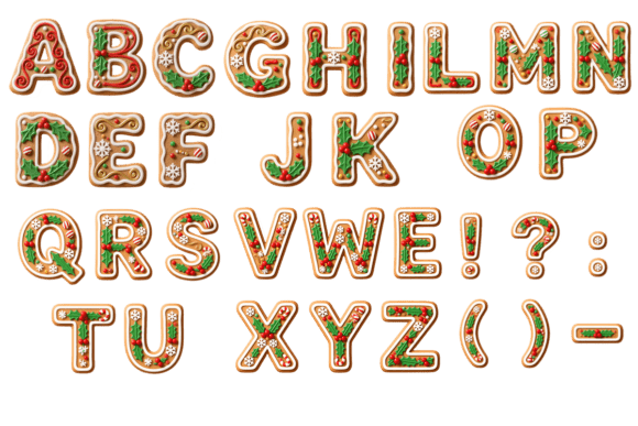 Christmas Gingerbread Alphabet: A Review for Handmade Illustrations