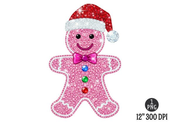 Diamond Christmas Gingerbread Man Png Review for Illustrations