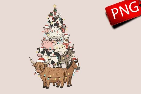 Farm Christmas Tree PNG in Illustrations