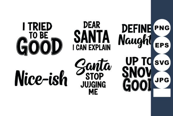 Funny Christmas Santa Quotes Vector Illustrations Review