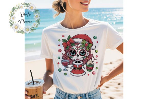 Kawaii Christmas Skeleton PNG Clipart for Holiday Illustrations