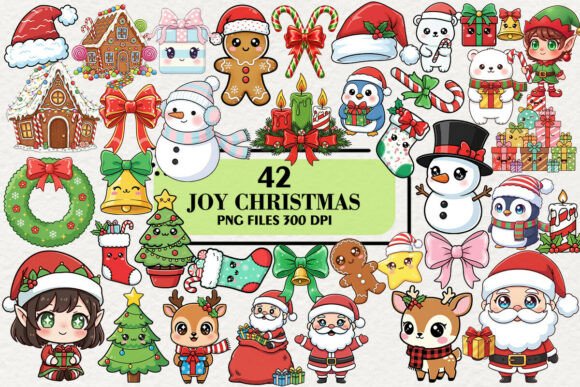 Kawaii Joy Christmas Sublimation Clipart and Illustrations Review