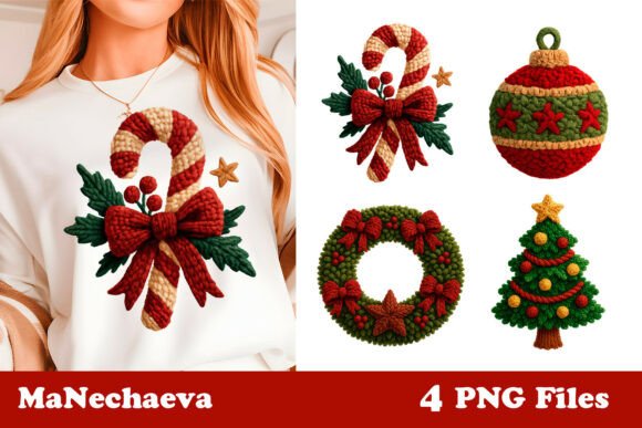 Latch Hook Yarn Christmas Sublimation: Illustrations for Local Branding