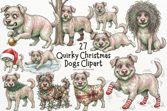 Quirky Christmas Dogs Clipart: A Seller’s Review for Holiday Illustrations