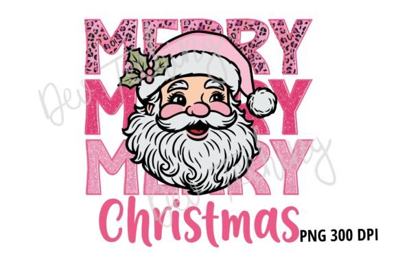Retro Pink Merry Christmas Png Illustrations Review