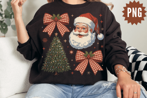 Santa Coquette Christmas Tree PNG Design for Illustrations