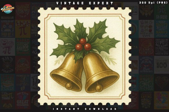 Vintage Christmas Bells Postage Stamp Review