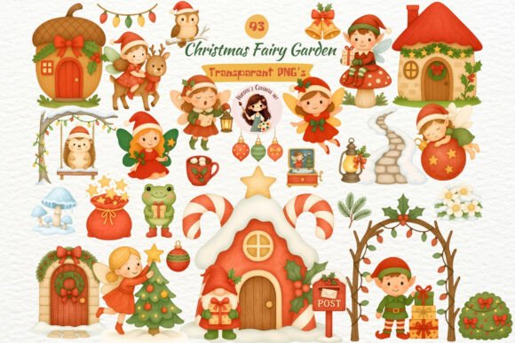 Watercolor Christmas Fairy Garden PNG: A Designer’s Review