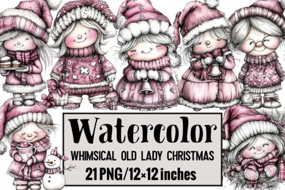 Whimsical Old Lady Christmas: A Designer’s Review of Illustrations