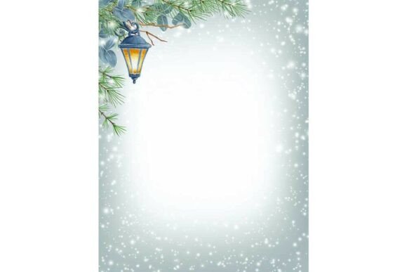 Winter Background Christmas Lantern Illustrations Review
